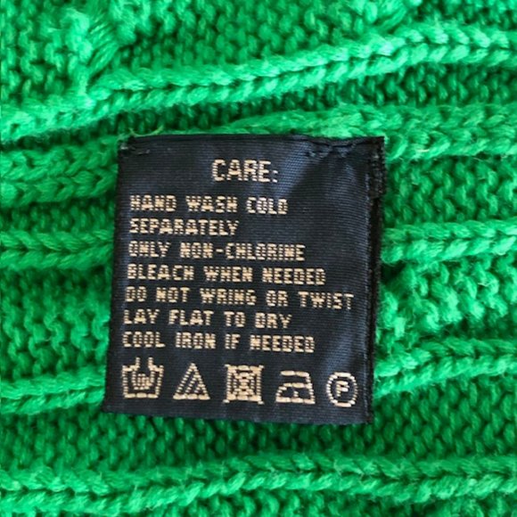 RALPH LAUREN Green Cable Short Sleeve Button Front V Neck Cotton Sweater… - Picture 5 of 17
